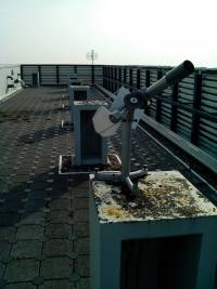 The pillars that once supported the telescopes.